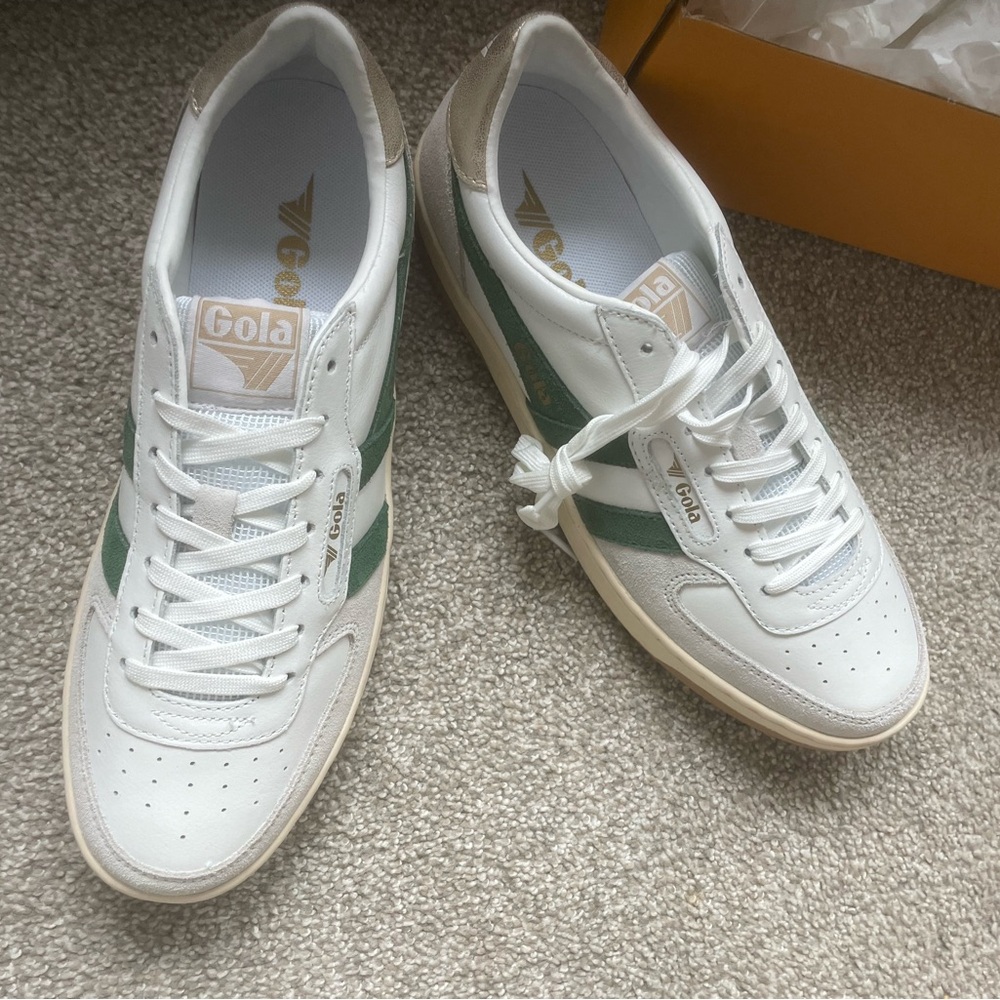 NEW Gola womens White and Green Sneakers - Picture 6 of 11
